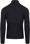 Suitable dolcevita a coste in lana merino navy Product / Achterkant