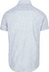 Suitable Short Sleeves Hemd Cotton Slub Streifen Blau Product / Achterkant