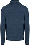 Suitable Longsleeve Poloshirt Flat Knit Blå Product / Achterkant