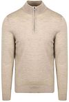 Suitable Merino Halvzip Tröja Sand PU-MRI-HZ-25-LS - 2M0355 light sand