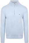 Tommy Hilfiger Half Zip Pullover Essential Hellblau kaufen | Suitable