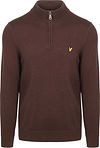 Lyle & Scott Half Zip Pullover Merinowol Espresso KN2112VC-X863