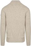 Maglione half zip State Of Art in misto lana melange greige Product / Achterkant