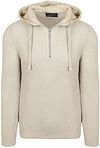 Marc O'Polo Hooded Half Zip Tröja Structured Bi-Colour Ecru 5000010756-2532 + 620502260210-709