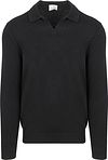 Profuomo Langermet Poloskjorte Ullblanding Marineblå PPWJ30022C-P