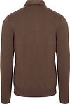 Profuomo Longsleeve Polo Shirt Luxury Basic Brown Product / Achterkant