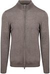 Profuomo Vest i Merinoull - Taupe PPWJ30006D-5
