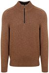 State Of Art Half Zip Trui Melange Kamel Brun 13124021-8400