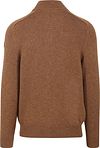 State Of Art Half Zip Trui Melange Camel Bruin Product / Achterkant