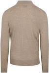 Suitable Merino Half Zip Trui Beige Product / Achterkant