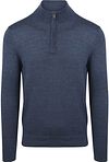 Suitable Merino Half Zip Trui Denim Blauw PU-MRI-HZ-25-DE - 5M0662 denim kopen | Suitable