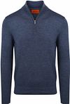 Suitable Merino Half Zip Trui Denim Blauw PU-MRI-HZ-25-DE - 5M0662 denim kopen | Suitable