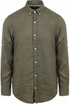 Suitable Skjorte i Grøn Linned SH-LIN-WASH -24.05