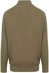 Tommy Hilfiger Big&Tall sweter z dzianiny w warkocze z krótkim zamkiem, oliwkowy Product / Achterkant