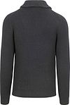 Jersey Half Zip No Excess melange bicolor negro Product / Achterkant