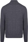 King Essentials The Michael Half Zip Pull Merino Antraciet Product / Achterkant
