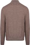 King Essentials The Michael Half Zip Pull Merino Bruin Product / Achterkant