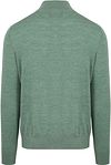 King Essentials The Michael Half Zip Pull Merino Groen Product / Achterkant