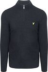 Lyle & Scott Halv Lynlås Pullover Lamsuld Navy KN2330V-Z56