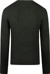 McGregor sweter z warkoczowym splotem z wełny merino, melanż, ciemnozielony Product / Achterkant