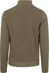 Pullover Petrol con mezza zip, trama strutturata, verde oliva Product / Achterkant