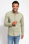 Suitable Shirt Widespread Flanel Green Model / Voorkant with Bram