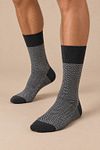 Falke Airport Herringstripe Sok Sort Model / Voorkant