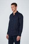 No Excess Shirt Linen Navy Model / Voorkant