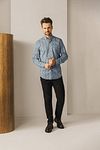 State Of Art Shirt Print Swirls Green Model / Voorkant