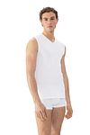 Mey V-hals Dry Cotton Muscle Singlet Hvit Model / Voorkant