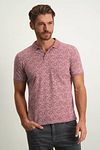 State Of Art Poloshirt Print Roze Model / Voorkant