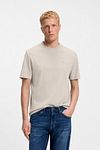 BOSS T-shirt Interlock Beige Model / Voorkant