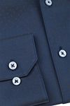 Suitable Camisa Jacquard Azul Marino con Manga Extra Larga Product / Detail