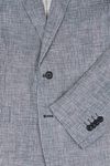 Blazer Suitable de lino con estampado pepita azul Product / Detail