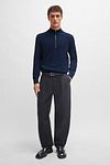 Jersey Half Zip BOSS Ebrando-P en azul marino Model / Voorkant