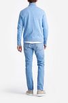 KING Essentials The Michael Half Zip Pull Merino Azul claro Model / Achterkant