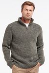 Barbour NewTyne sweter rozpinany na zamek, wełna, ciemnozielony Model / Voorkant