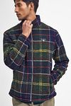Barbour Tartan Sherpa Fleece Vest Multicolour Model / Detail