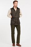 Barbour Westmoreland Wachsweste Olivgrün Model / Voorkant
