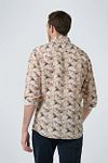 Camisa de lino No Excess con estampado floral multicolor Model / Achterkant