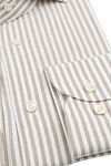Profuomo Hemd Streifen Cutaway Beige Product / Detail