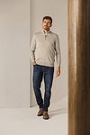Jersey Half Zip de State of Art en color roble/ecru Model / Voorkant