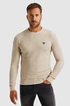 PME Legend Sweater Mouliné Ecru Model / Voorkant