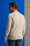Cast Iron Melange Sweater Beige Model / Achterkant