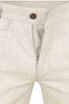 Suitable Chino Linen Blend Checks Beige Product / Detail