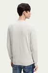 Scotch and Soda Pullover Bone Wit Melange Model / Achterkant