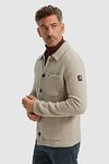 Vanguard Overshirt Button Beige Model / Zijkant