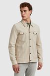 Cast Iron Overshirt Twill Beige Model / Voorkant