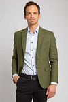 Suitable Tweed Blazer Herringbone Green Model / Voorkant