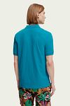 Scotch and Soda Pique Polo Turquoise Model / Achterkant